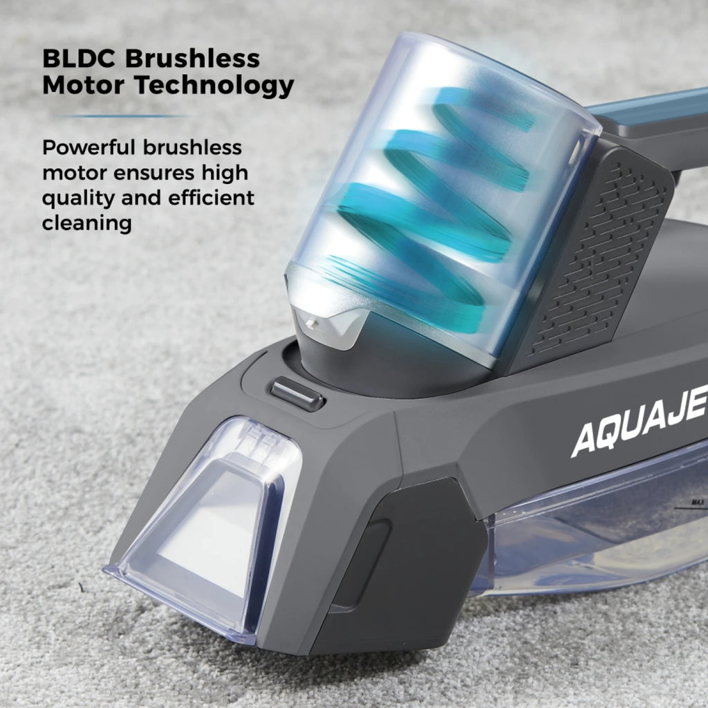 Tower T548006 AquajetPro Handy Cordless Spot Cleaner with BLDC Brushless Motor & Powerful Rotating Brush Bar, 0.3L Clean Tank, 0.4L Dirty Water Tank, 80W, Titanium & Tiffany Blue