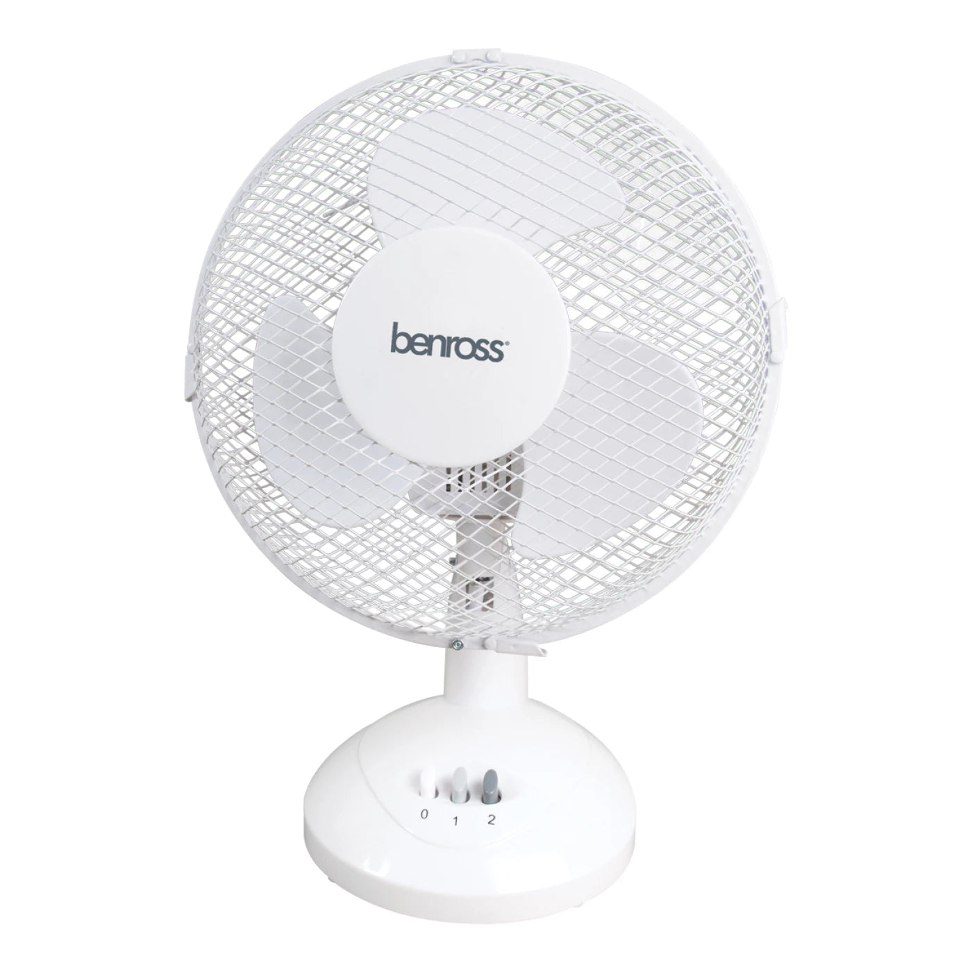 Benross 9" Desk Fan - White, Speed, Dial, Control, Airflow, Cooling, Versatile