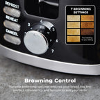 Tower T20082BLK Solitaire 2 Slice Toaster Black Chrome Accents, 850W