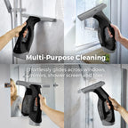 Tower T131001PL Cordless Window Vac Cleaner with Rechargeable Battery, 150ml Water Tank, 20W, Platinum