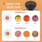Bear 1.8L Single Cup, 300W Electric Food Processors & Chopper with Glass Container and 304 Stainless Steel Container, 2 Speed Settings, 4 Stainless Steel Blades for Chopping Meat, Baby Food, Fruit, Vegetable