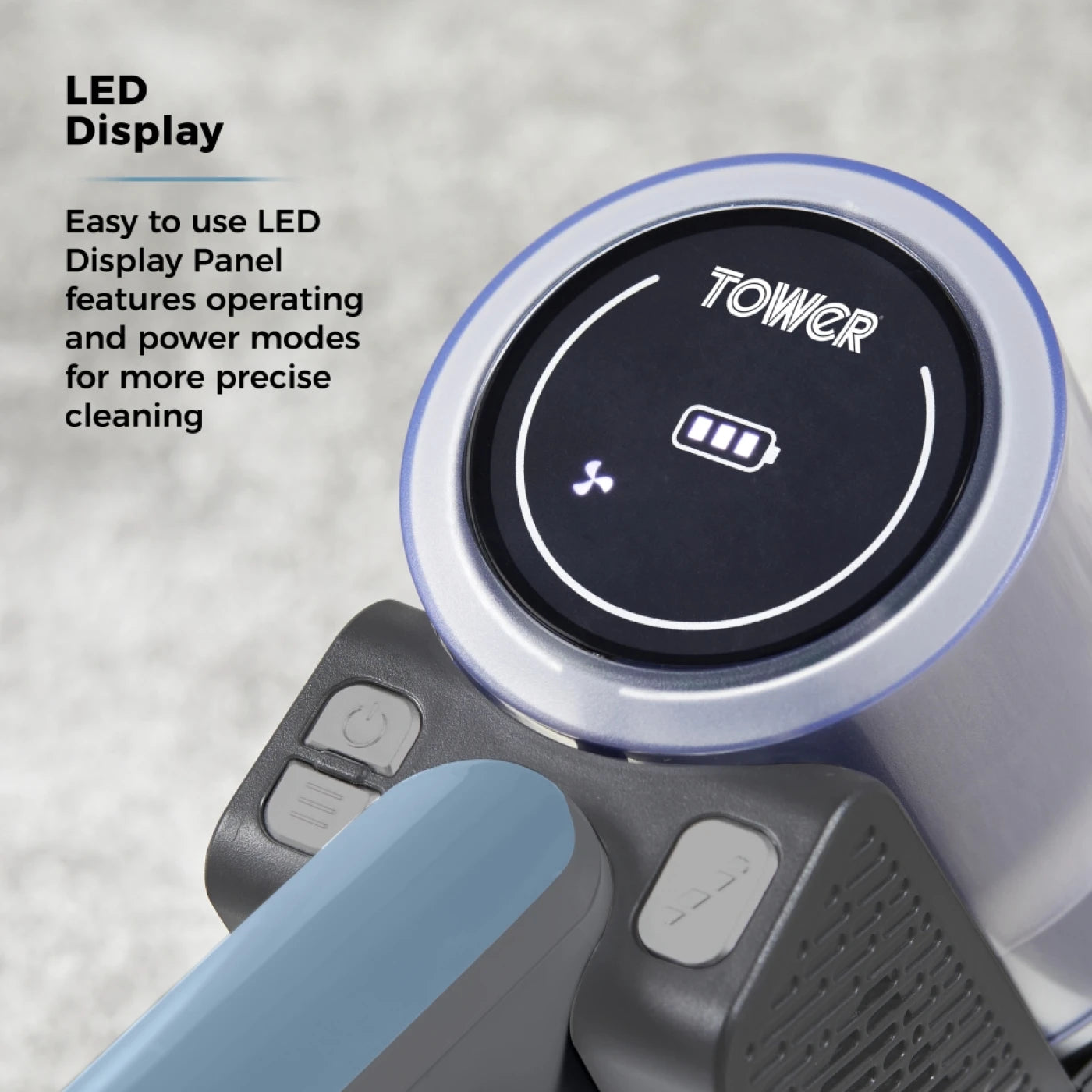 Tower T548006 AquajetPro Handy Cordless Spot Cleaner with BLDC Brushless Motor & Powerful Rotating Brush Bar, 0.3L Clean Tank, 0.4L Dirty Water Tank, 80W, Titanium & Tiffany Blue