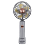Handheld Fan with Phone Holder, Grey, Mini Hand Fan Silent, Small Desk Fan Folding, Battery Operated Fans