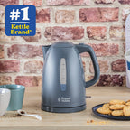 Russell Hobbs Textures Kettle, Grey, Fast Heat Up, Stylish - 21274