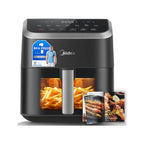 Midea Air Fryer with Visible Window 5.2L, HeatXpress Rapid Air Technology, 90% Less Oil, Energy Saving, 7-In-1 Presets, Non-Stick, Dishwasher Safe