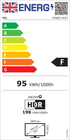 TCL 75Q6C-UK 75" QD-Mini LED TV, 4K HDR Premium 1000nits, Smart TV Powered by Google TV (Dolby Vision IQ & Atmos, Onkyo 2.1 Sound System, 144Hz Motion Clarity Pro, Game Master, 2025 New Model) [Energy Class E]