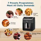 Midea Air Fryer with Visible Window 5.2L, HeatXpress Rapid Air Technology, 90% Less Oil, Energy Saving, 7-In-1 Presets, Non-Stick, Dishwasher Safe
