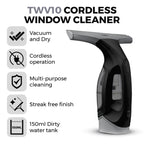 Tower T131001PL Cordless Window Vac Cleaner with Rechargeable Battery, 150ml Water Tank, 20W, Platinum