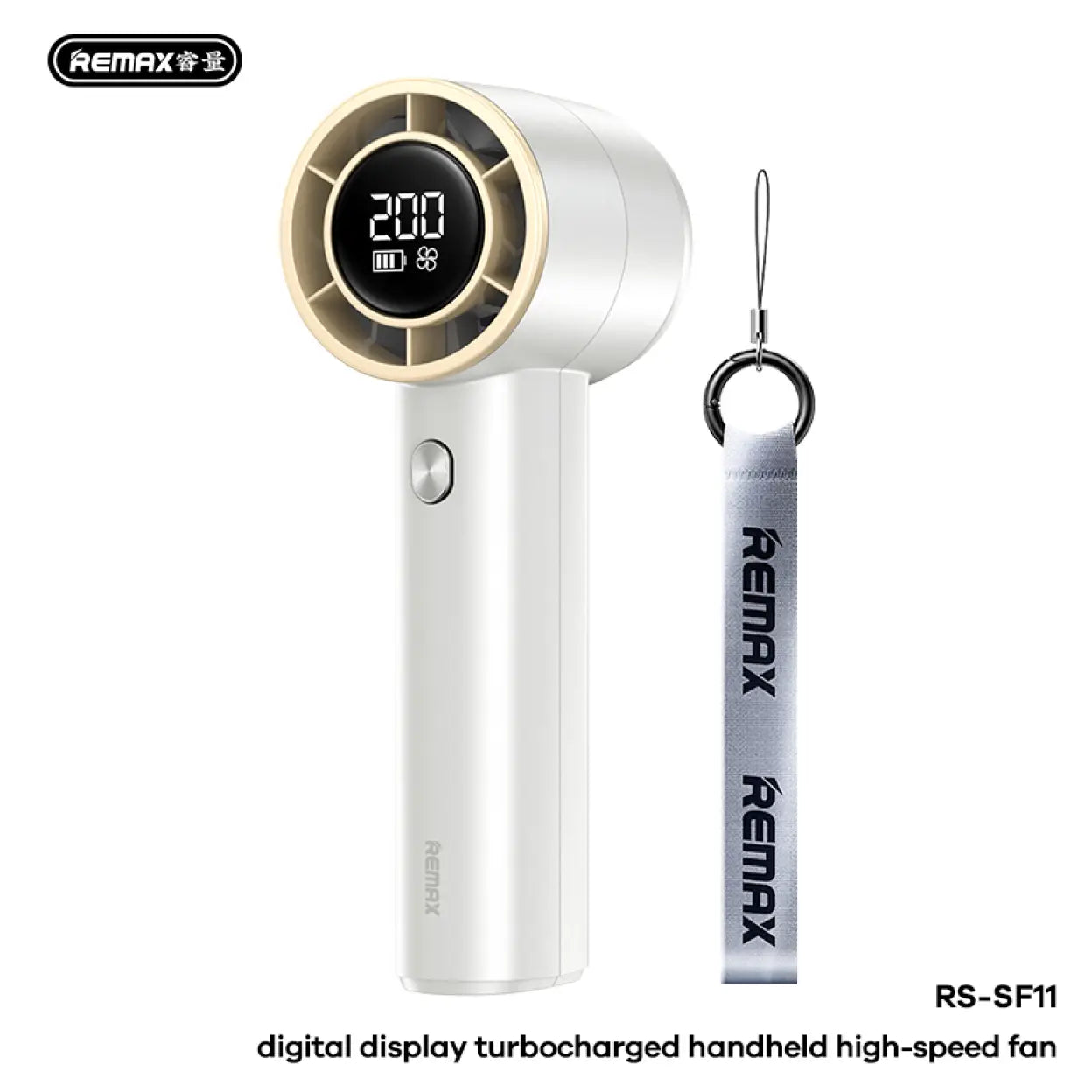 REMAX digital display turbocharged handheld high-speed fan Gun Purple