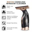 Tower T131001BLG Cordless Window Vac Cleaner with Rechargeable Battery, 150ml Water Tank, 20W, Rose Gold