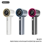 REMAX digital display turbocharged handheld high-speed fan Gun Purple
