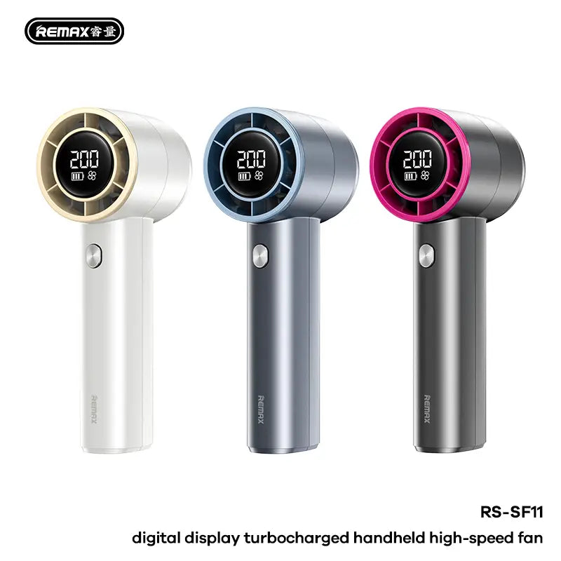 REMAX digital display turbocharged handheld high-speed fan Gun Purple