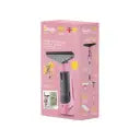 Swan x Lynsey SC59010QOC Rechargeable Cordless Window Vacuum Cleaner with Extension Pole, 35 Mins Runtime, Includes Spray Bottle with Cloth Holder / 2x Washable Microfiber Cloth, Pink