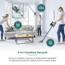 Tower T513011PETS VL80 Cordless 3-in-1 Pole Vacuum Cleaner with Flexi Pole, HEPA 12 Filter & Anti-Tangle Floor Head, 1L Dust Tank, 29.6V Li-ion, Ocean Teal