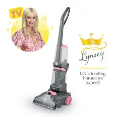 Swan SC17321QOC TV’s Queen of Clean Carpet Washer with Vibrating Wide Bristle Bar, Extension Hose and 250ml Carpet Cleaner Solution, 2.1L, Pink