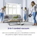 Tower T513005 Pro Corded 3-in-1 Vacuum Cleaner with Cyclonic Suction, Built-in HEPA 13 Filter and Detachable Handheld Mode, Grey and Blue