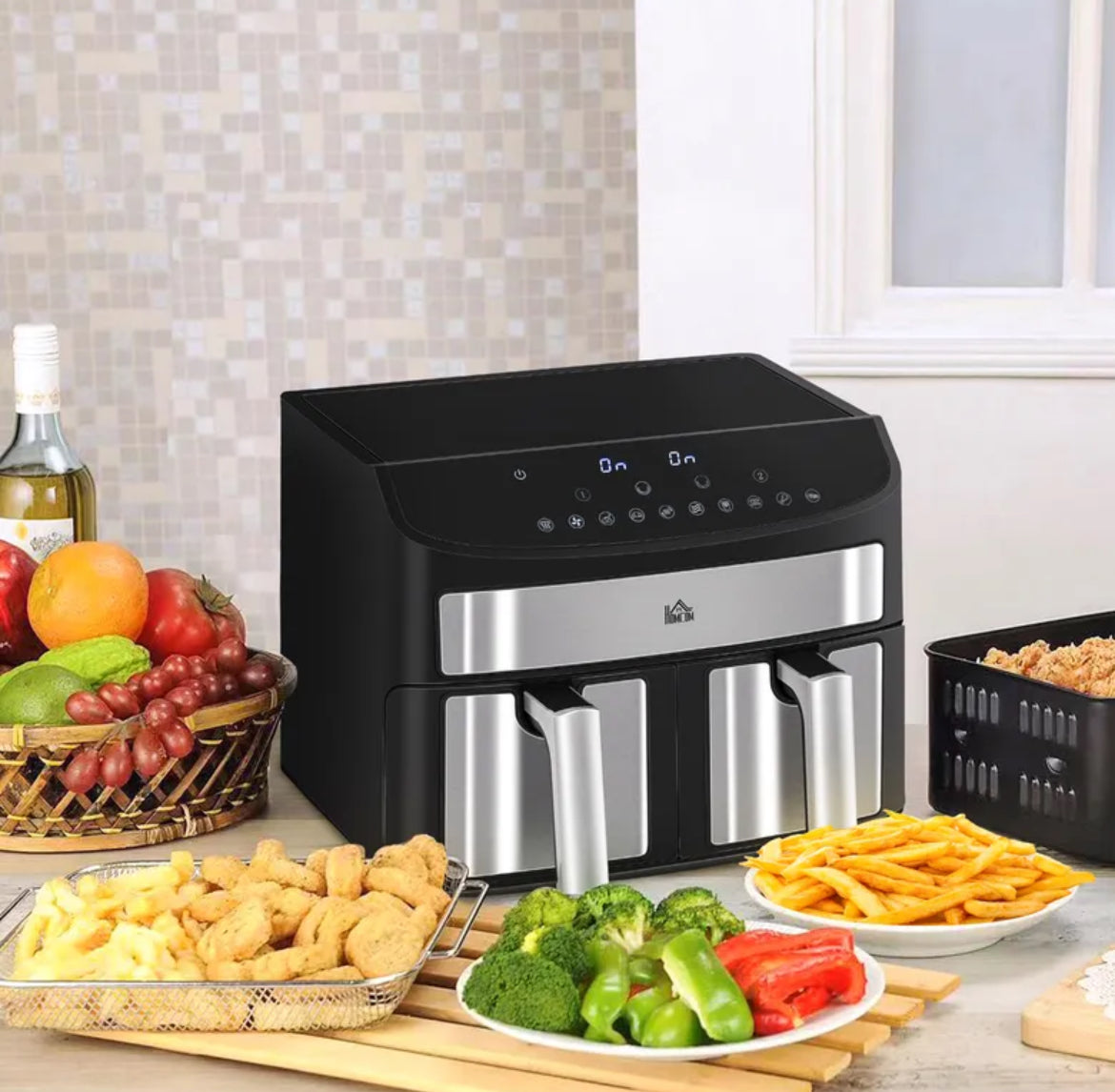 8L Dual Zone Air Fryer with 10 in 1 Function Sync
Cook