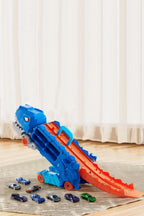 Dinosaur Toy Truck Set with 8 Mini Racing Cars