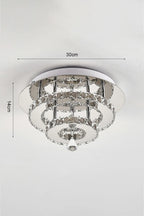 Crystal Double-Layer Round LED Ceiling Light Cool White