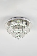 Crystal Double-Layer Round LED Ceiling Light Cool White