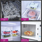 10 Glass Containers & 10 Lids Food Storage Set – 10 Piece