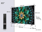 TCL 65Q6C-UK 65" QD-Mini LED TV, 4K HDR Premium 1000nits, Smart TV Powered by Google TV (Dolby Vision IQ & Atmos, Onkyo 2.1 Sound System, 144Hz Motion Clarity Pro, Game Master, 2025 New Model) [Energy Class E]
