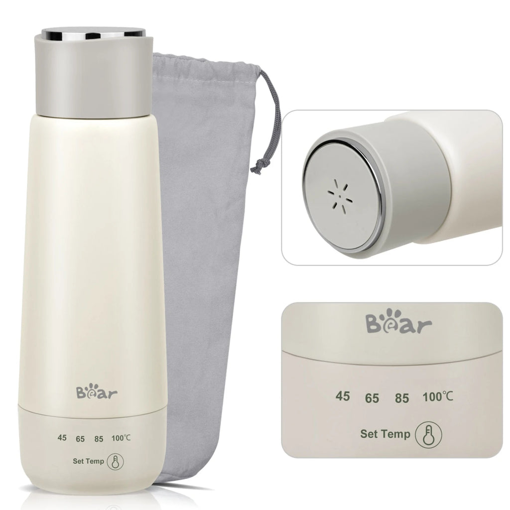 Bear Portable Travel Electric Kettle with 4 Temperature Control Settings and Keep Warm Function,Fast Boil 300ml Capacity