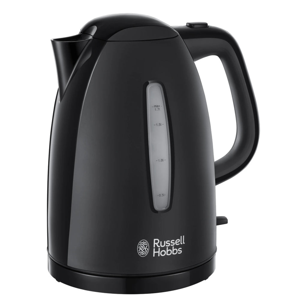 Russell Hobbs Textures Kettle, Black, Fast Heat Up, Stylish
