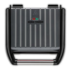 George Foreman Steel Grill - Medium, Grey, Non Stick, Fast Heat Up, Energy Saving, Multi Functional, Adjustable, Stylish - 25041