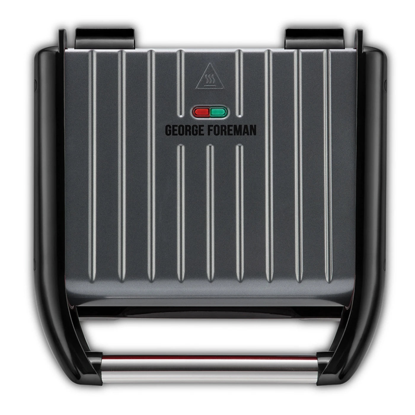 George Foreman Steel Grill - Medium, Grey, Non Stick, Fast Heat Up, Energy Saving, Multi Functional, Adjustable, Stylish - 25041