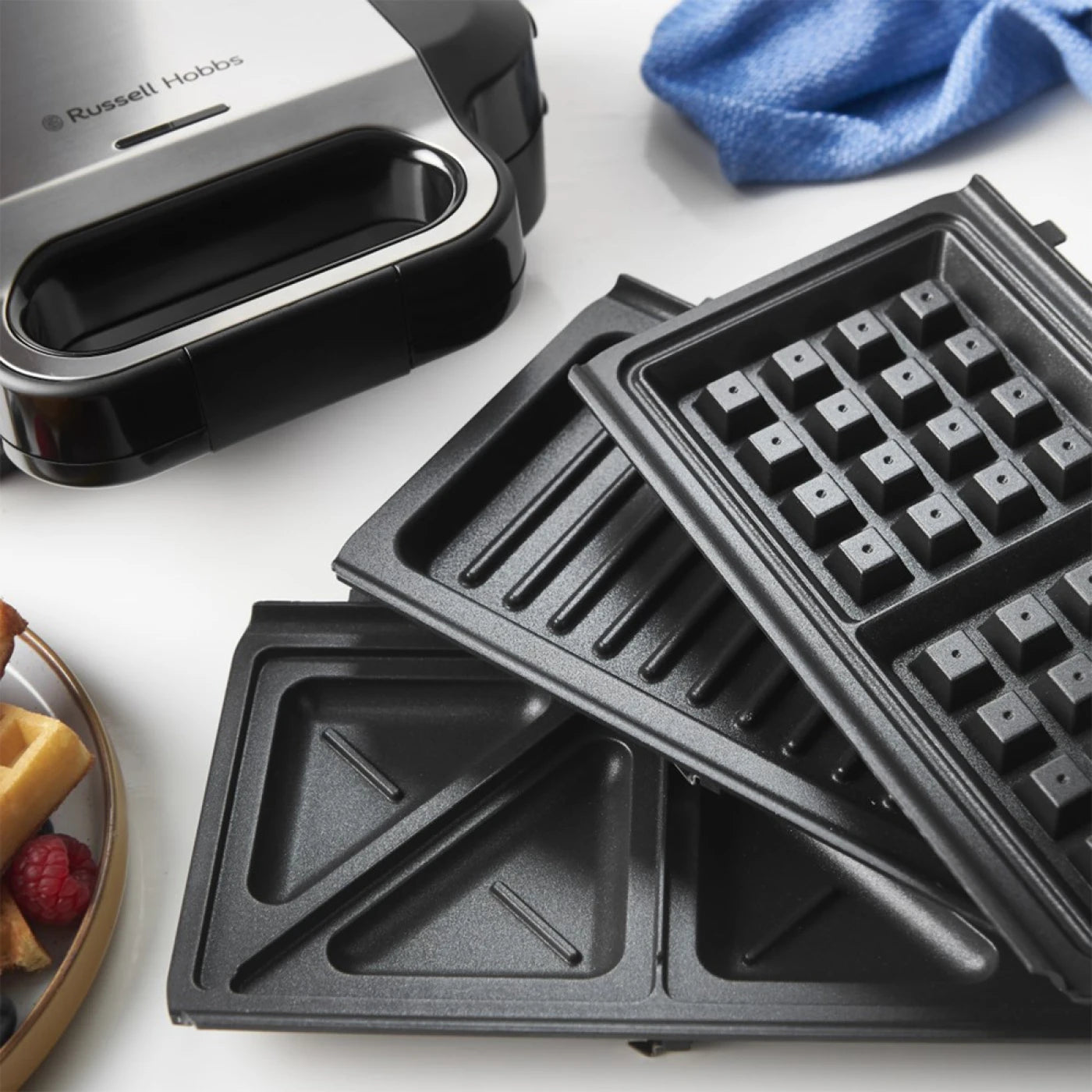 Russell Hobbs 3 in 1 Deep Fill Sandwich, Panini & Waffle, Non Stick, Compact, Fast Heat Up, Multi Functional, Stylish - 26810