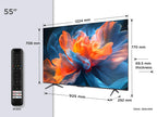 TCL 55T8C 55” QLED 4K Ultra HD, HDR PRO TV, Smart TV Powered by Google TV (Dolby Vision & Atmos, 144Hz Motion Clarity Pro, Voice Control, compatible with Google Assistant, Google Cast)
