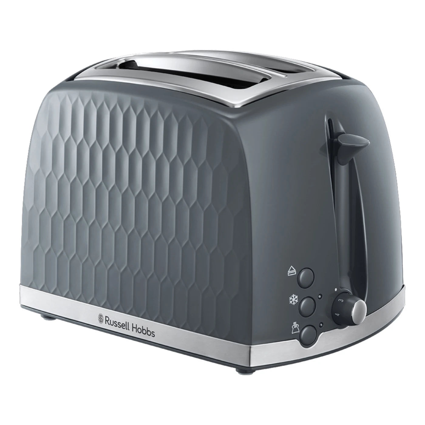 Russell Hobbs Honeycomb 2 slice, Fast Heat Up, Stylish - 26063