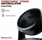 Honeywell Turbo Force Power Fan, (Quiet Operation Cooling, 90° Variable Tilt, 3 Speed Settings, Wall Mount Feature, Table Fan)