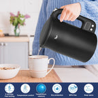 Bear 6 Temperature Settings with 1.7 L Stainless Steel Kettle, 1800-2200 W, Microprocessor Touch Panel, BPA-Free,