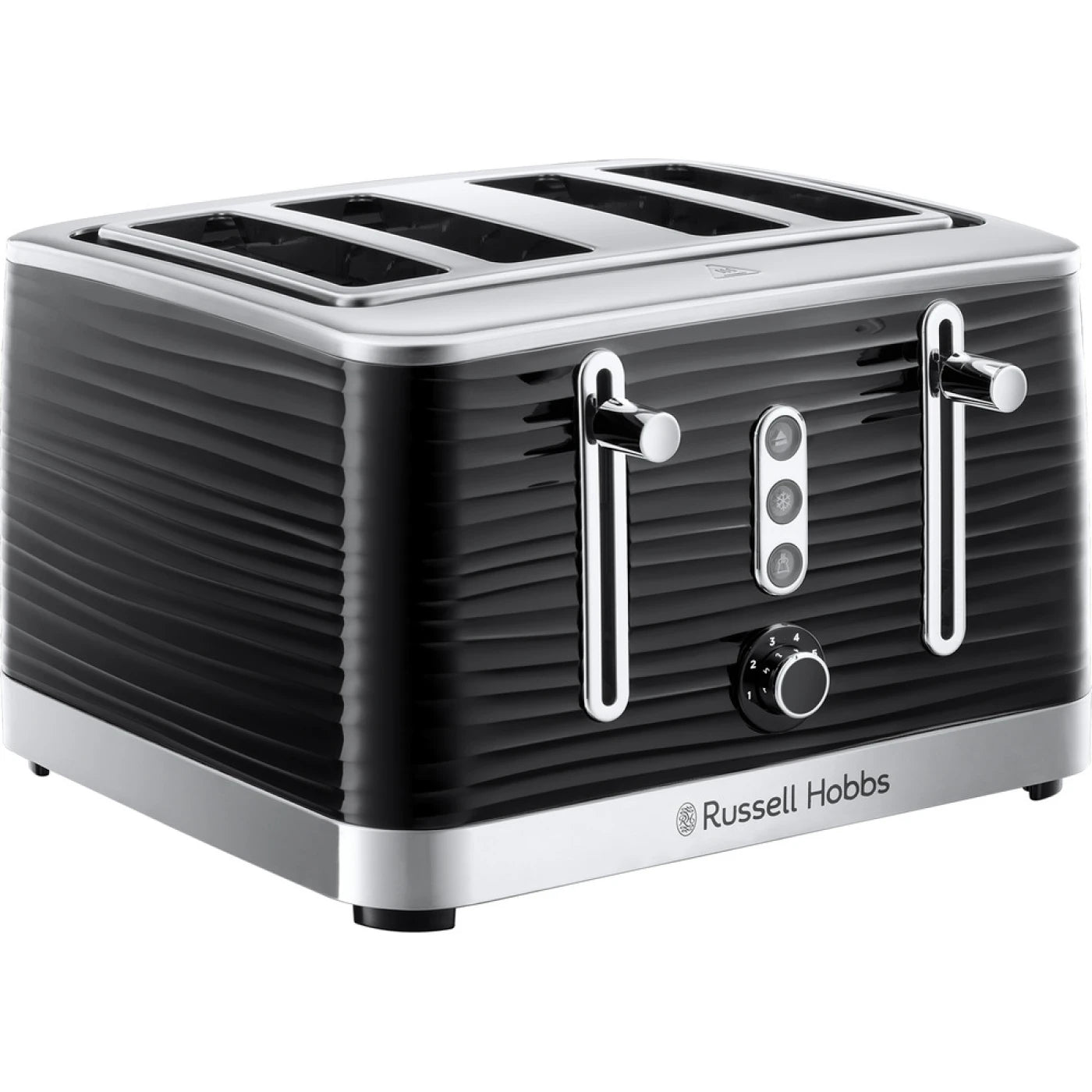 Russell Hobbs Inspire 4 slice, Black, Fast Heat Up, Stylish - 24381