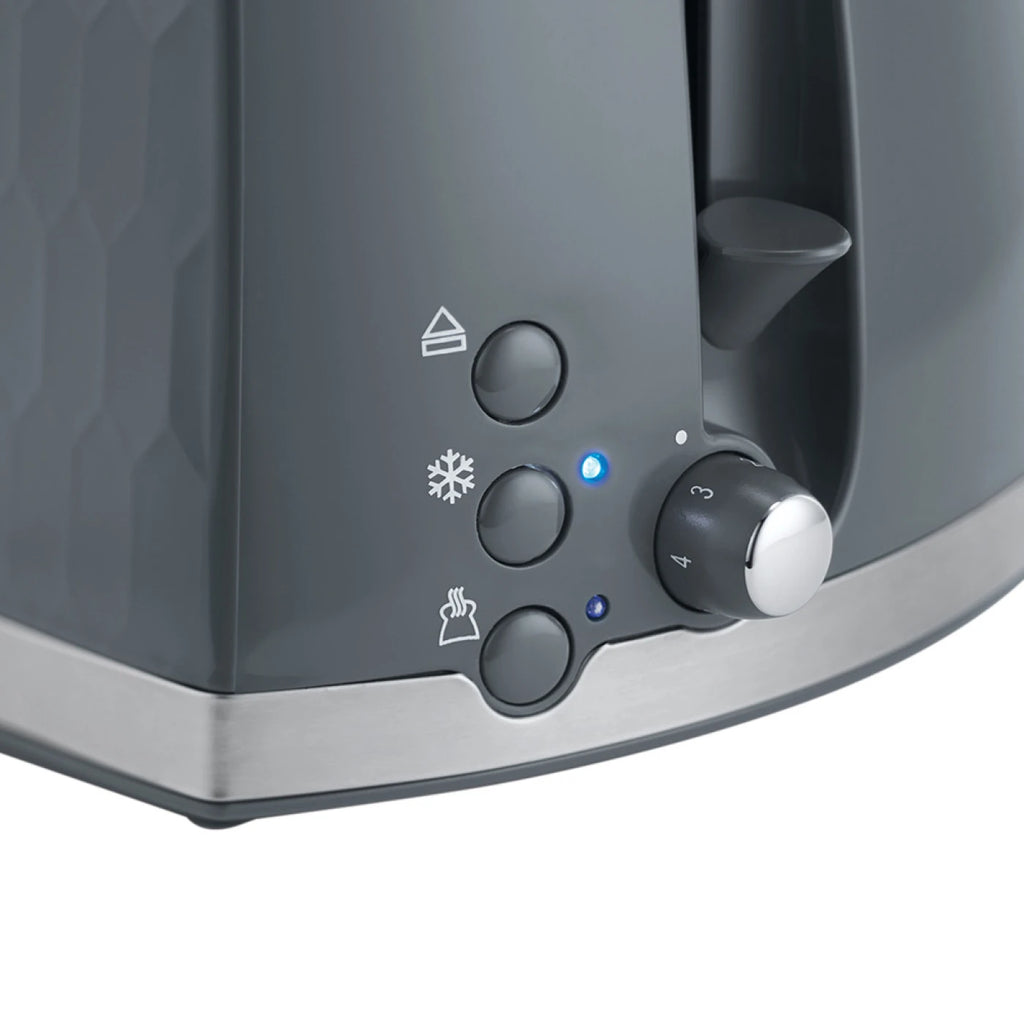 Russell Hobbs Honeycomb 2 slice, Fast Heat Up, Stylish - 26063