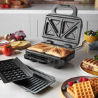 Russell Hobbs 3 in 1 Deep Fill Sandwich, Panini & Waffle, Non Stick, Compact, Fast Heat Up, Multi Functional, Stylish - 26810