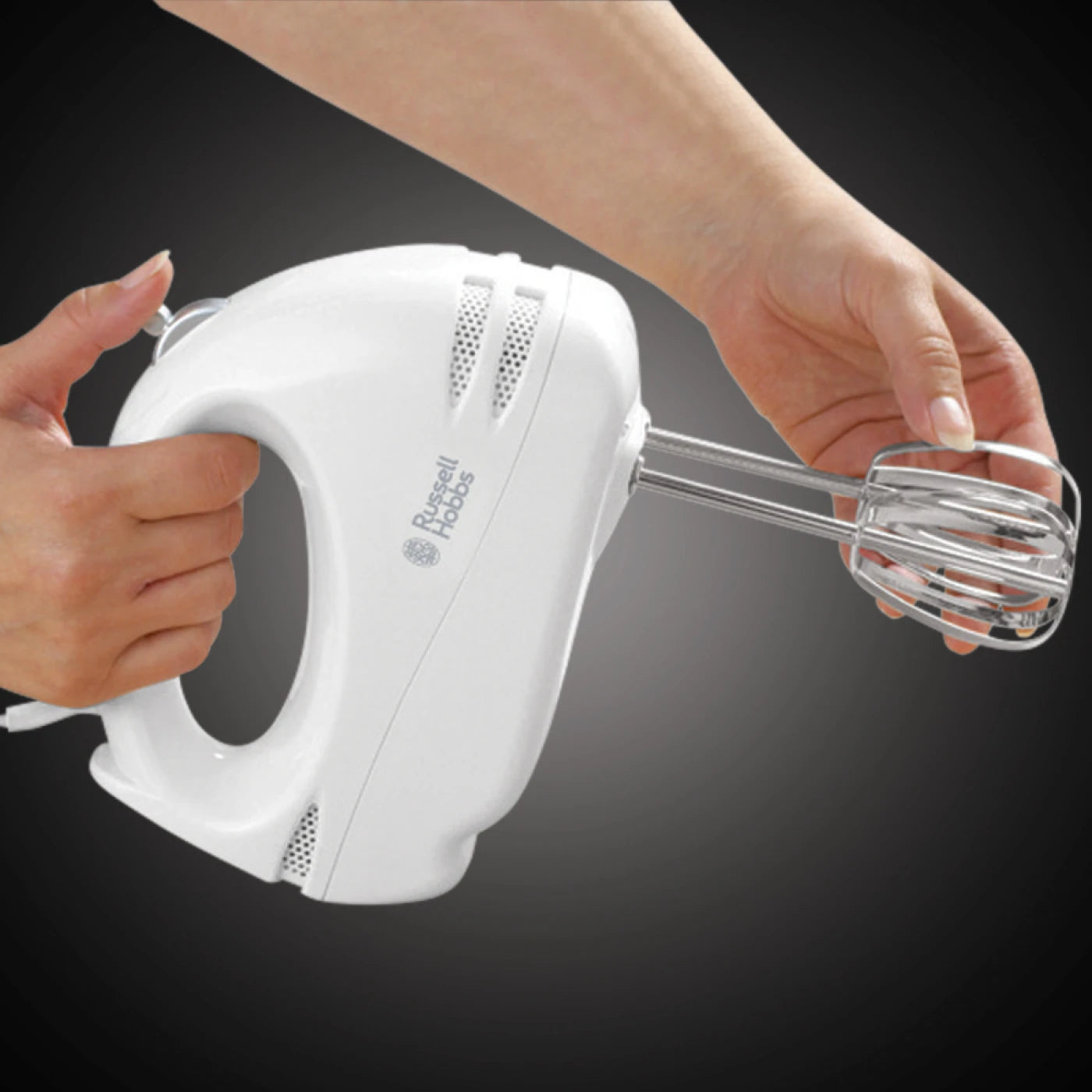 Russell Hobbs Food Collection Hand Mixer, Non Stick, Compact, Fast Heat Up, Adjustable