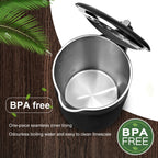 Bear 6 Temperature Settings with 1.7 L Stainless Steel Kettle, 1800-2200 W, Microprocessor Touch Panel, BPA-Free,