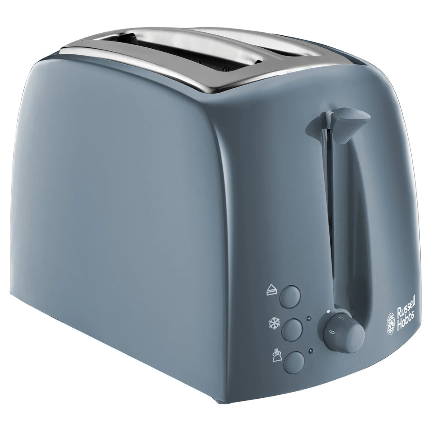 Russell Hobbs Textures 2 slice, Grey, Non Stick, Adjustable