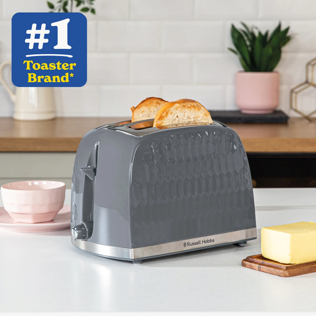 Russell Hobbs Honeycomb 2 slice, Fast Heat Up, Stylish - 26063