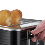 Russell Hobbs Inspire 4 slice, Black, Fast Heat Up, Stylish - 24381