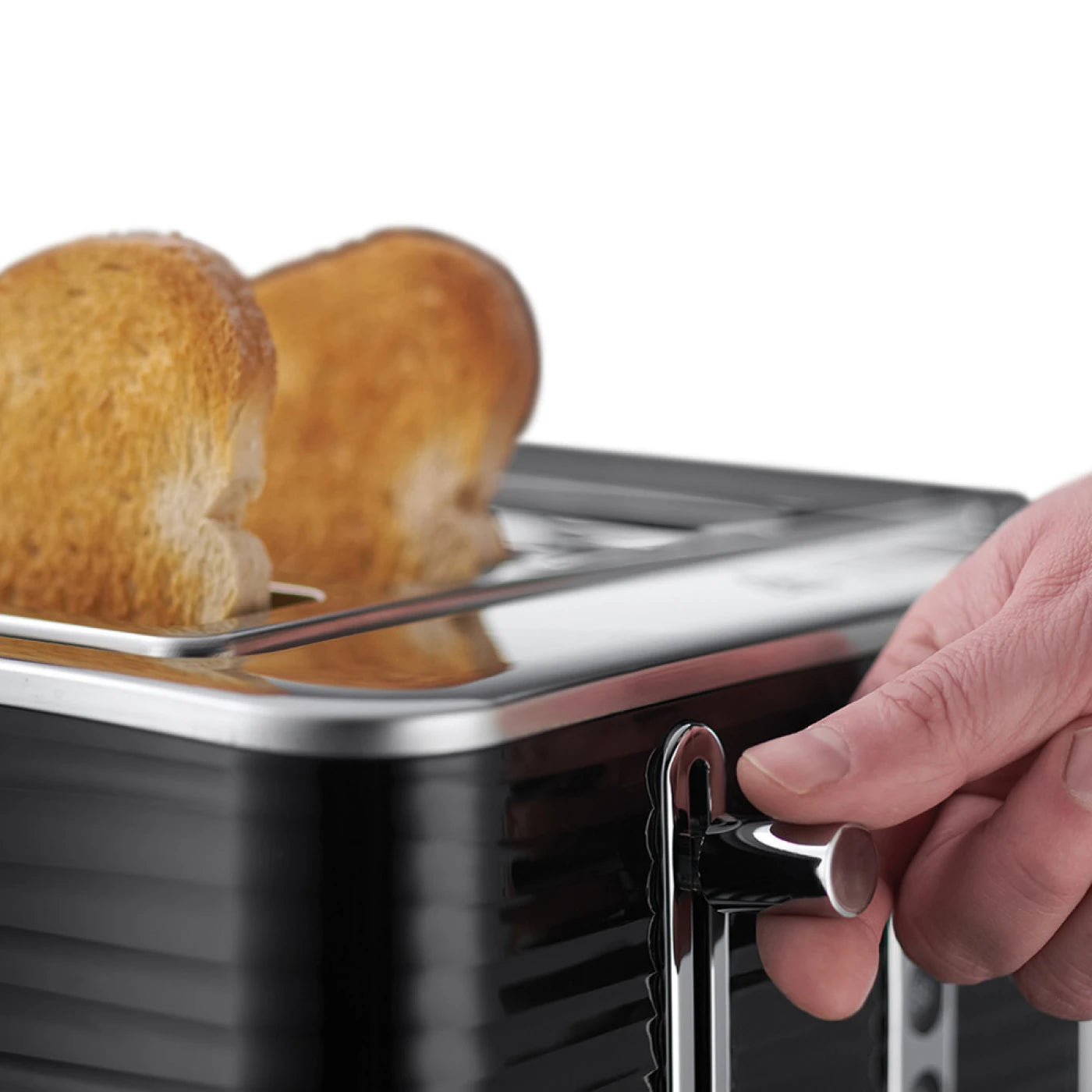 Russell Hobbs Inspire 4 slice, Black, Fast Heat Up, Stylish - 24381