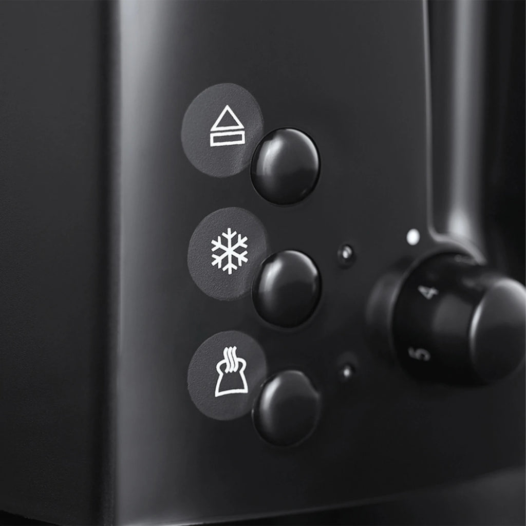 Russell Hobbs Textures 4 slice, Black, Adjustable, Stylish - 21651