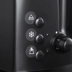 Russell Hobbs Textures 4 slice, Black, Adjustable, Stylish - 21651